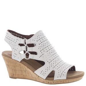 Cobb Hill Women's Janna Perf Boot Sandals‎ Cork Wedge Leather Size 9.5